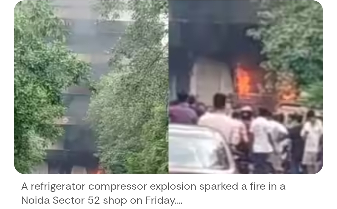 Fire breaks out at Sharma Market in Noida's Sector 52