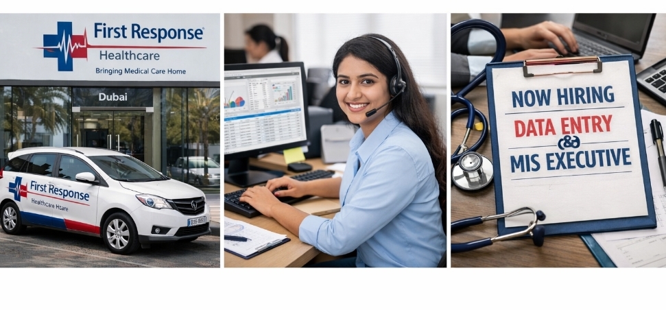 📢 First Response Healthcare UAE – Hiring Data Entry & MIS Executive (Healthcare)