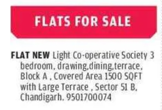 🏢 Flat for Sale – Chandigarh (Sector 51B)