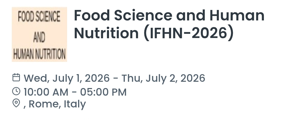 Food Science and Human Nutrition (IFHN-2026)