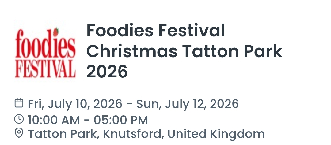 Foodies Festival Christmas Tatton Park 2026