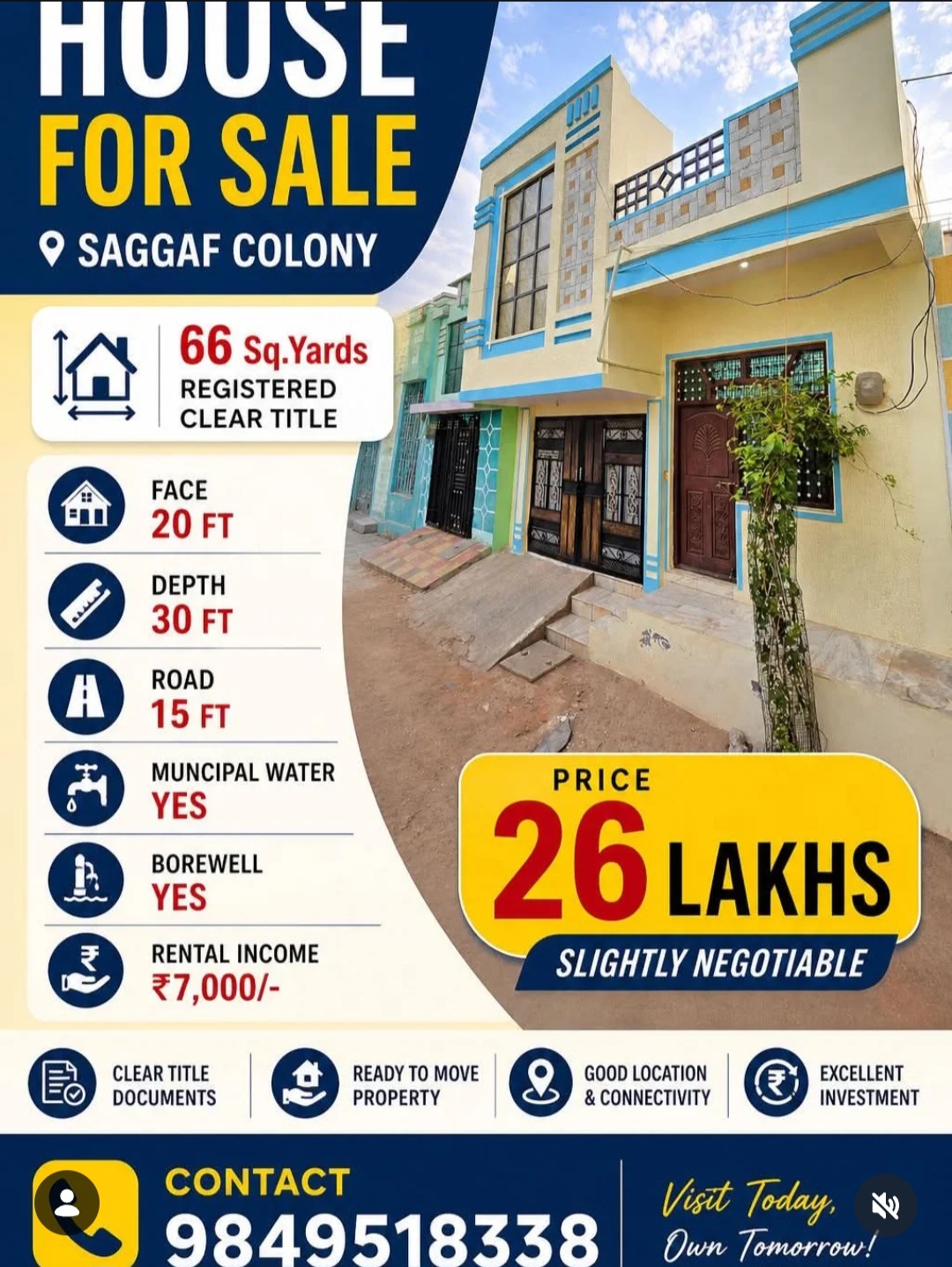 FOR SALE – Residential Plot at Saggaf Colony