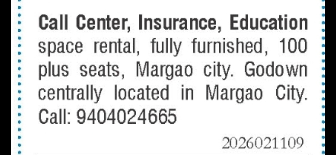 Fully Furnished Call Center & Office Space for Rent in Margao