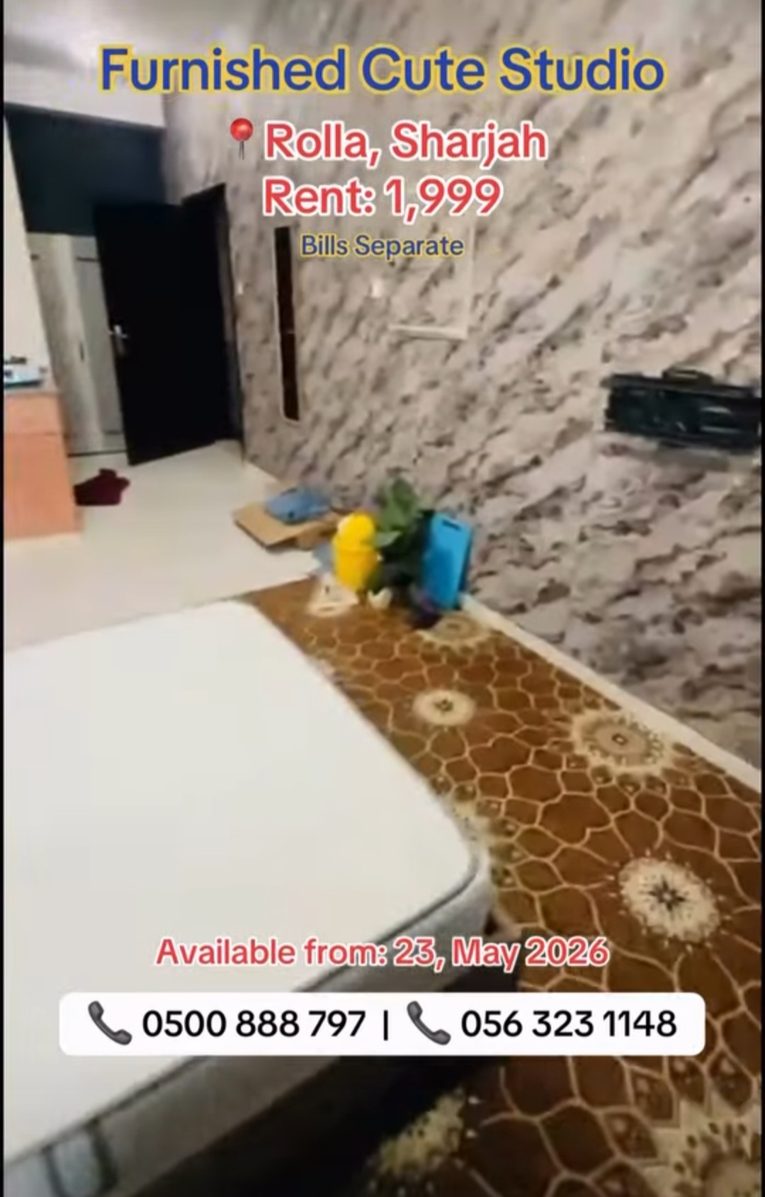 Fully Furnished Studio Apartment for Rent