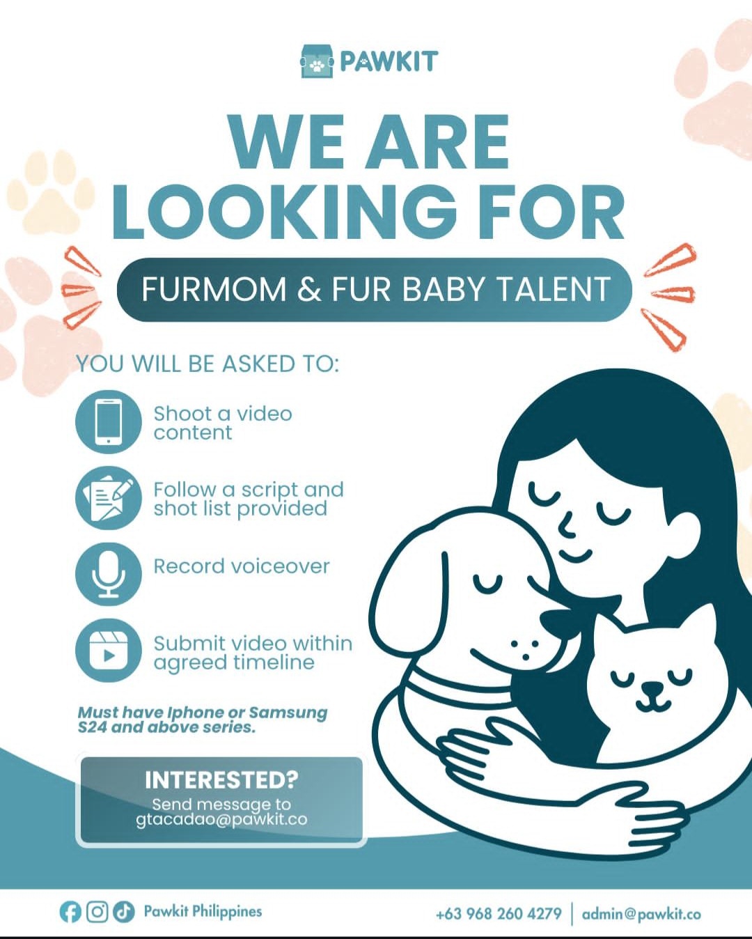Fur Mom & Fur Baby Talent Casting Call – Pawkit Philippines