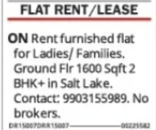 Furnished Flat for Rent