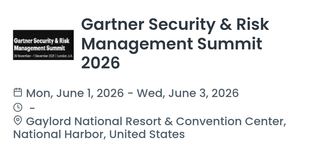 Gartner Security & Risk Management Summit 2026