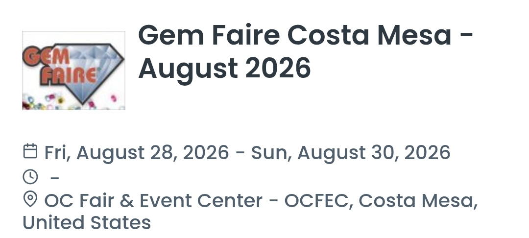 Gem Faire Costa Mesa - August 2026