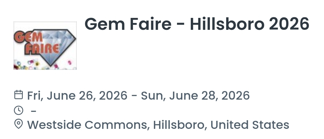 Gem Faire - Hillsboro 2026