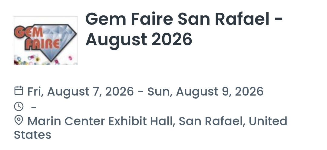 Gem Faire San Rafael - August 2026