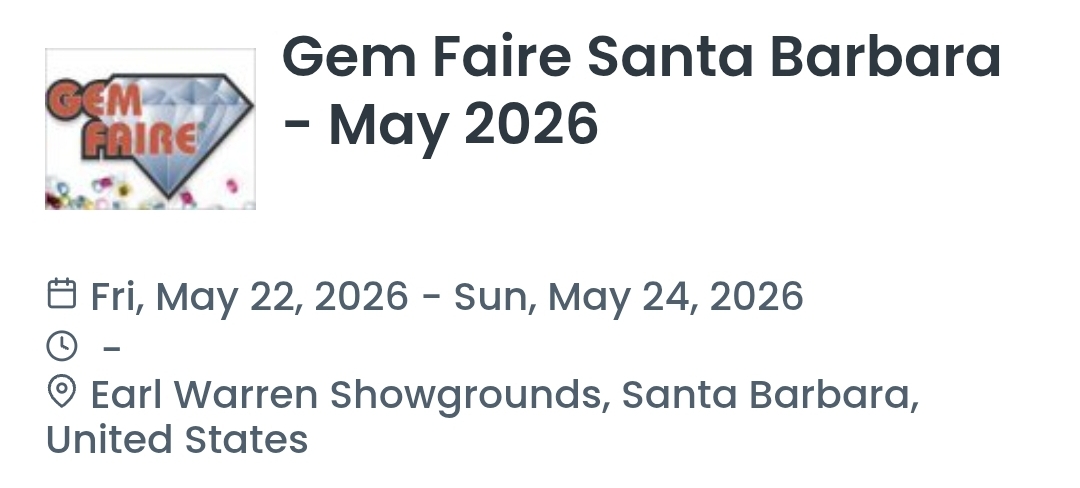 Gem Faire Santa Barbara - May 2026