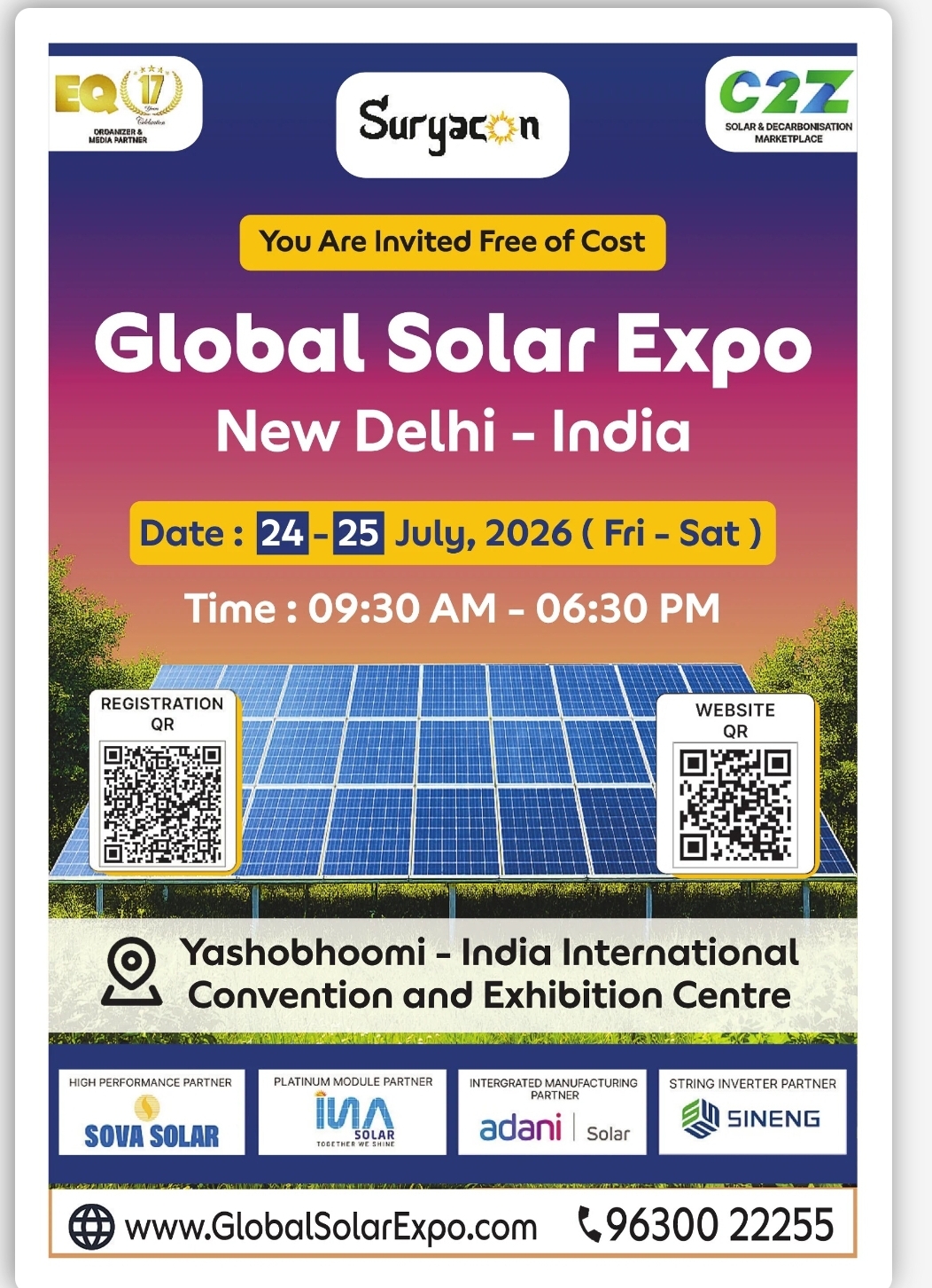 Global Solar Expo 2026 – New Delhi (Free Entry)