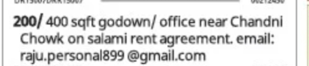 Godown/Office Available Near Chandni Chowk