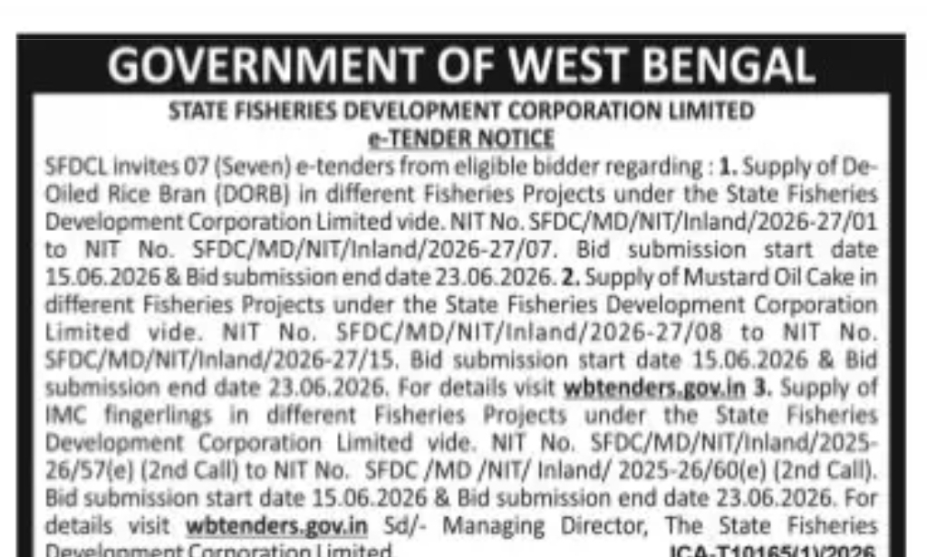 GOVERNMENT OF WEST BENGAL State Fisheries Development Corporation Limited