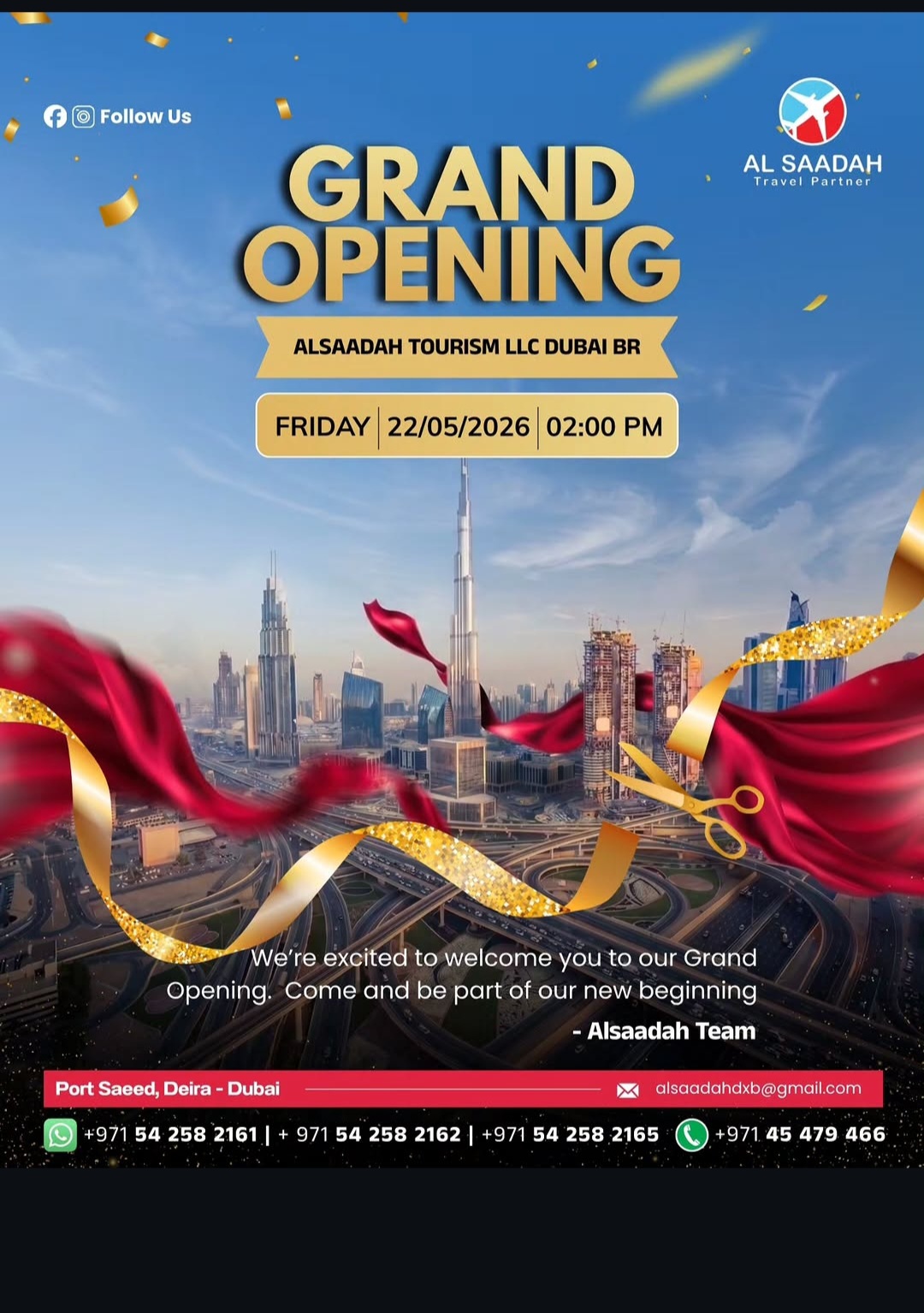 GRAND OPENING – AL SAADAH TRAVEL PARTNER