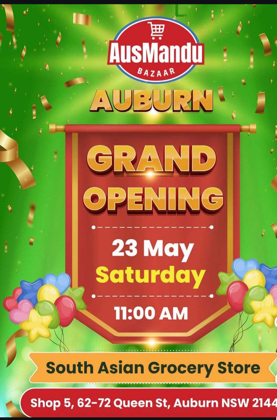 Grand Opening – AusMandů Bazaar Auburn