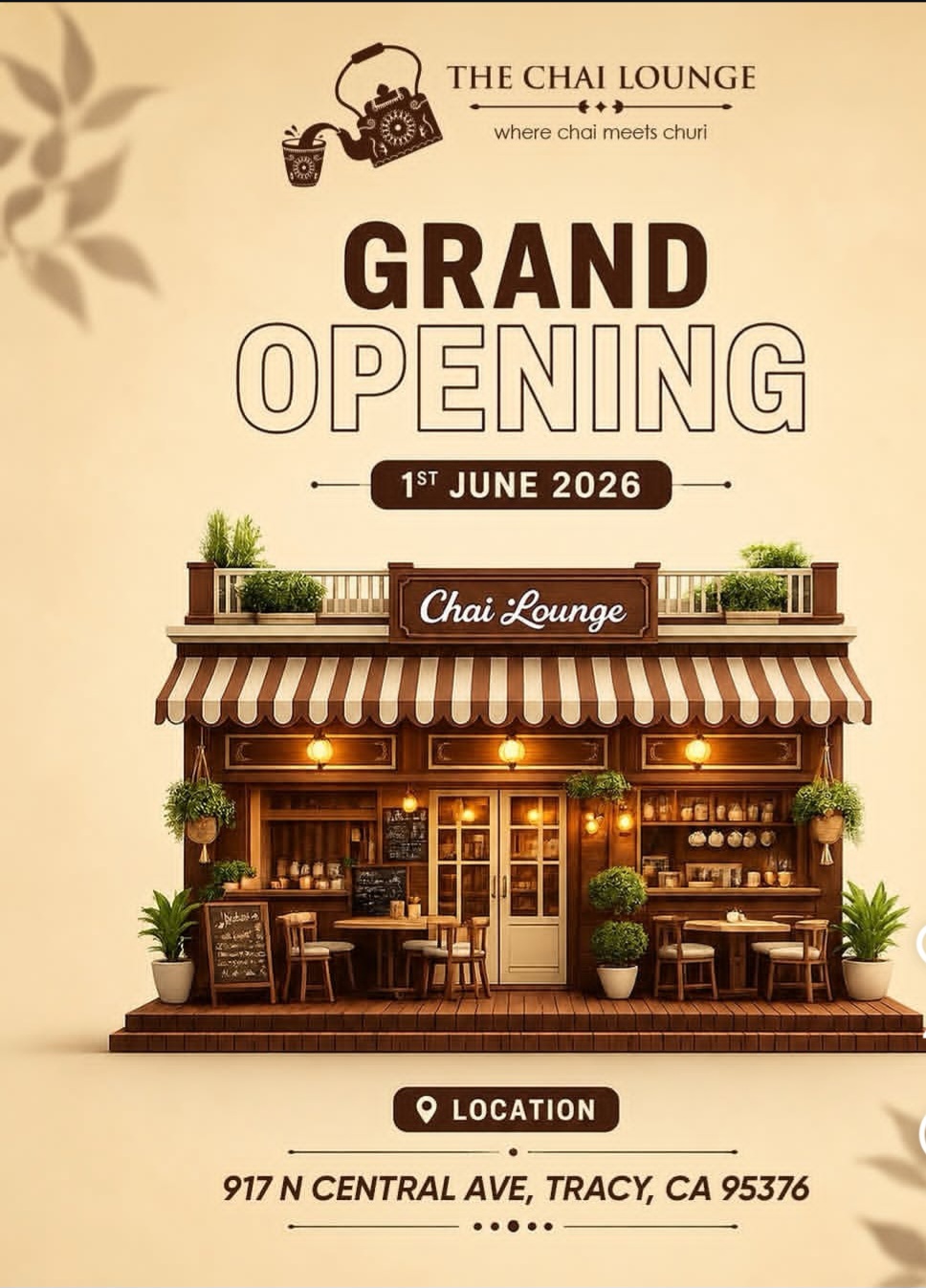 Grand Opening – Chai Lounge