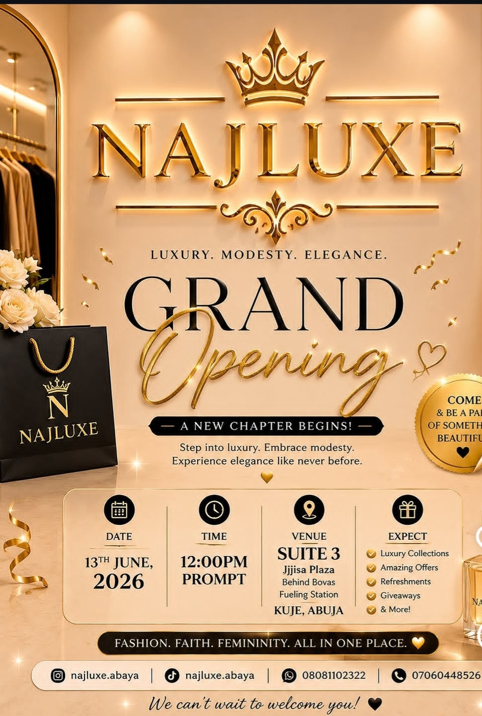 GRAND OPENING – NAJLUXE