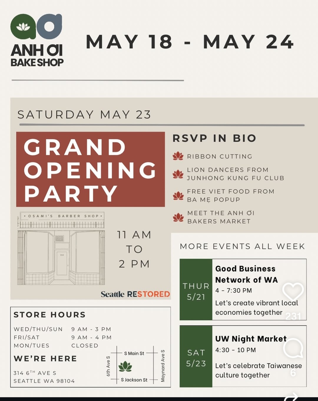 GRAND OPENING PARTY – ANH ƠI BAKE SHOP