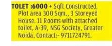 📍 Greater Noida – Independent Property (FOR RENT / LEASE)