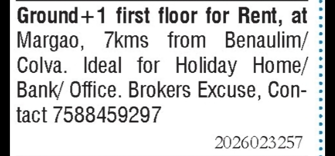 Ground + 1 Floor Available for Rent