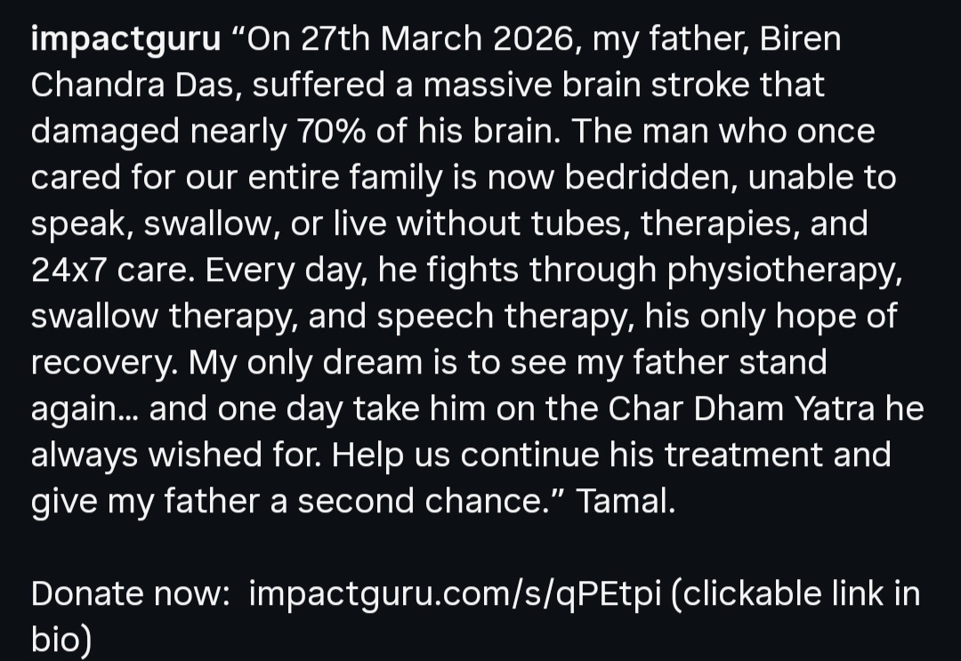 Help Biren Chandra Das Recover After a Massive Stroke