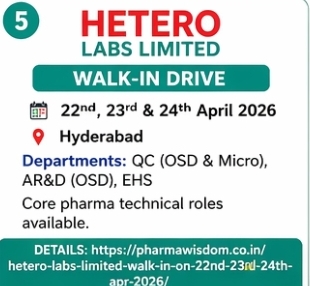 Hetero Labs Limited – Walk-In Drive