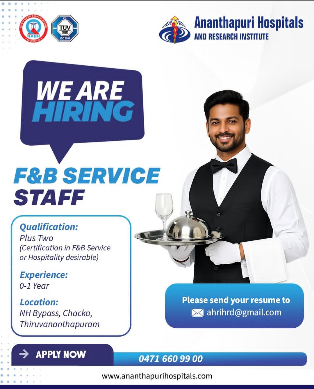 Hiring Announcement – F&B Service Staff