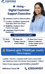 📢 Hiring – Digital Customer Support Executive