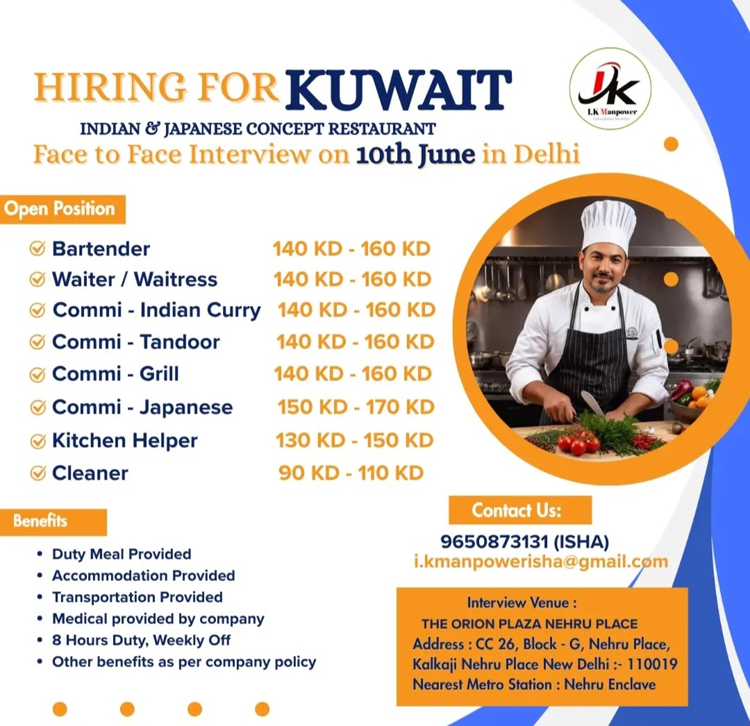 HIRING FOR KUWAIT