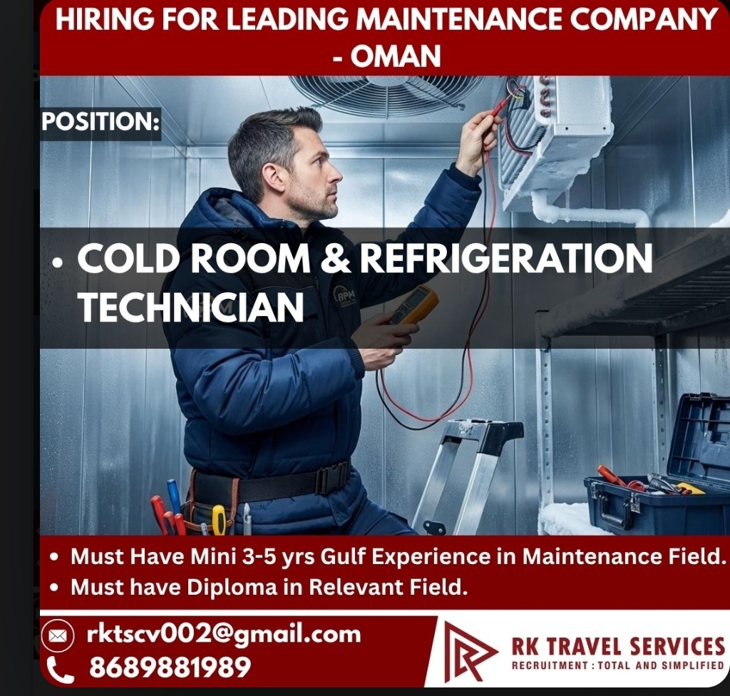 HIRING FOR LEADING MAINTENANCE COMPANY – OMAN