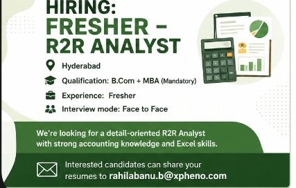 Hiring: Fresher – R2R Analyst