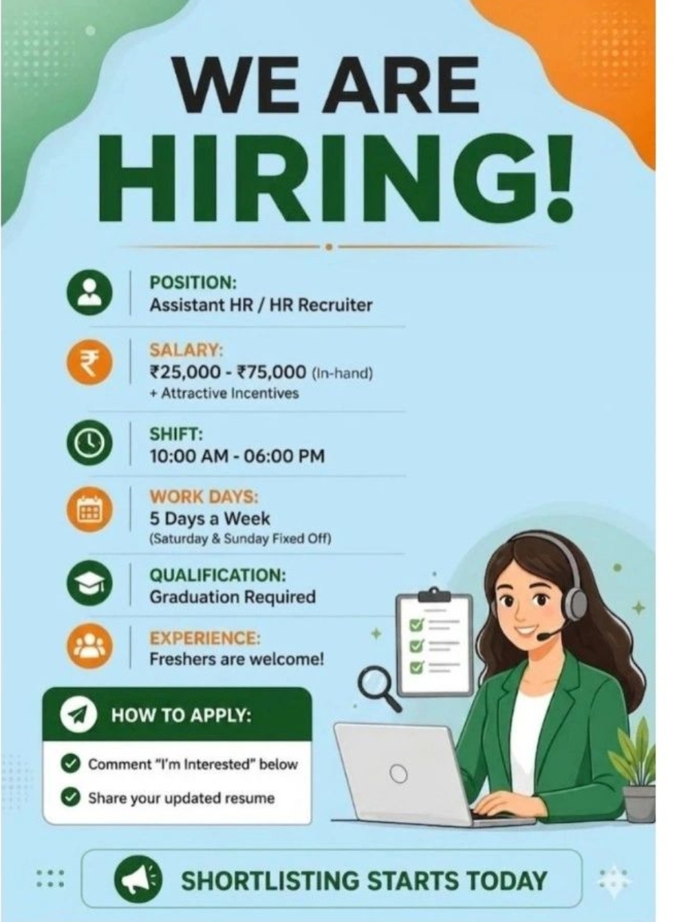 Hiring Fresher's (Only for Indians)