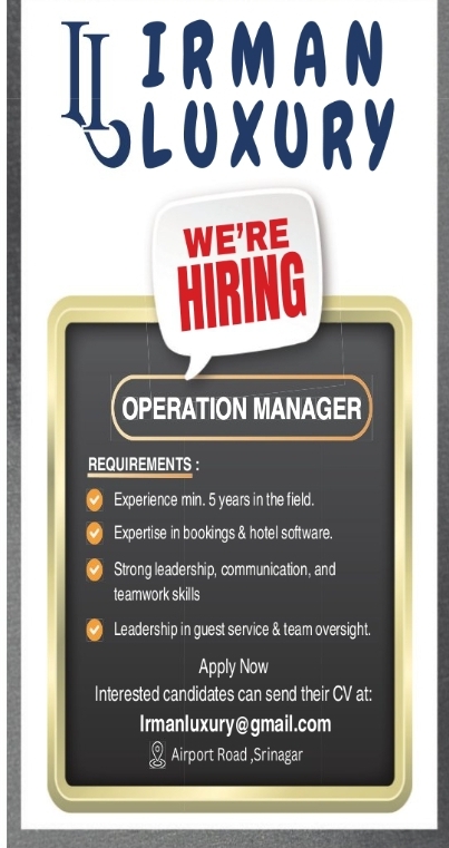 Hiring – Operations Manager