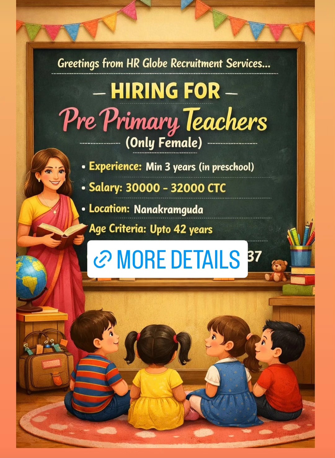 Hiring: Pre Primary Teachers (Female)