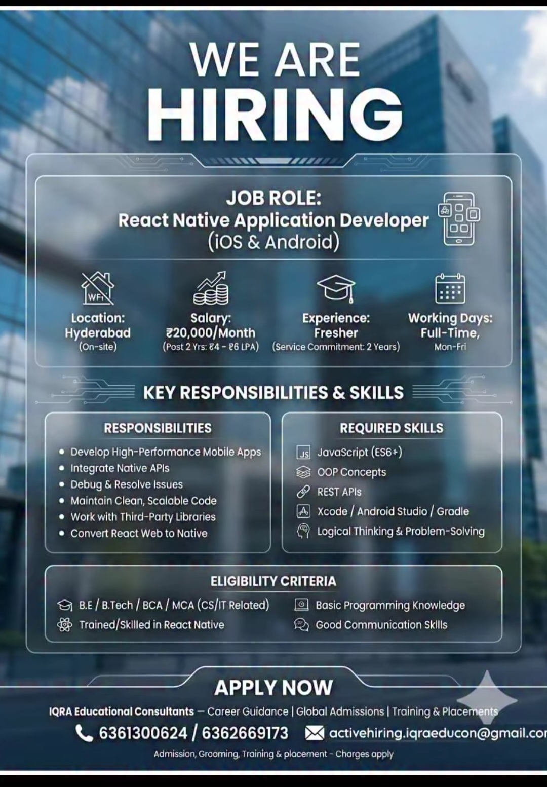 Hiring: React Native Application Developer