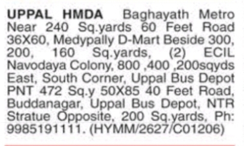 📍 HMDA & Residential Plots for Sale – Uppal / ECIL