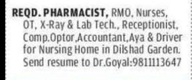 HOSPITAL STAFF (Dilshad Garden Nursing Home)