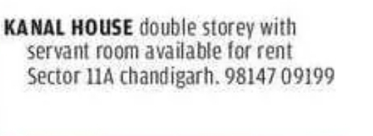 🏘️ House for Rent – Chandigarh (Sector 11A)