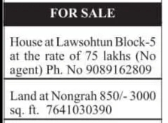 House for Sale at Lawsohtun Block-5