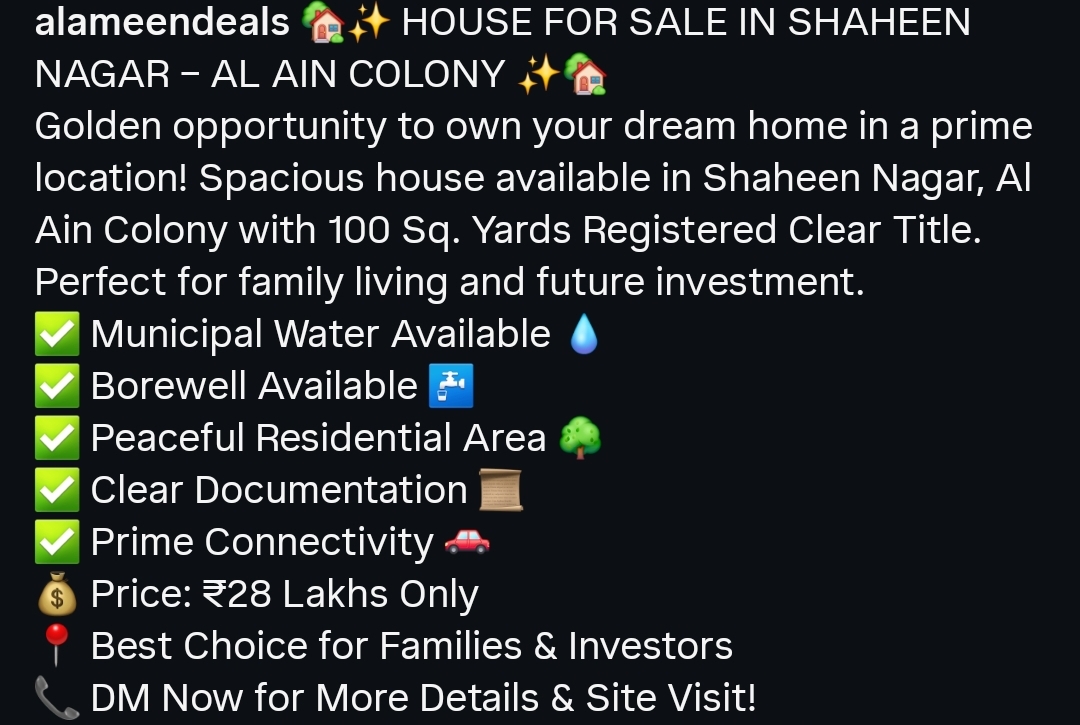 House for Sale in Shaheen Nagar – Al Ain Colony