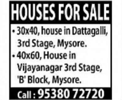 Houses for Sale in Mysuru