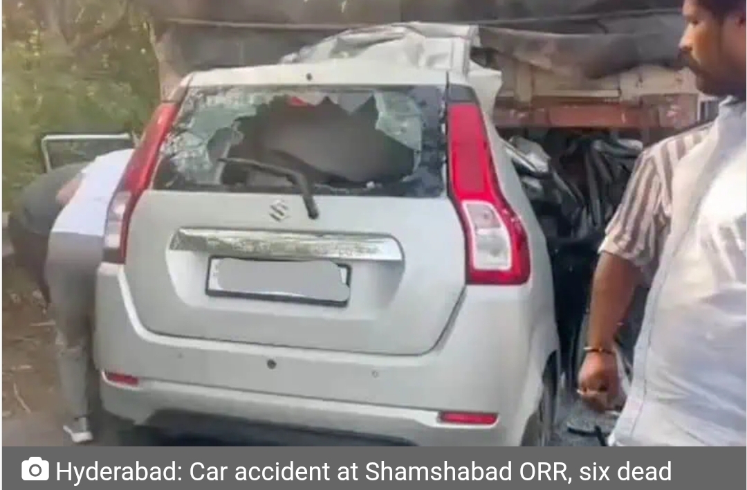 Hyderabad: Car accident at Shamshabad ORR, six dead