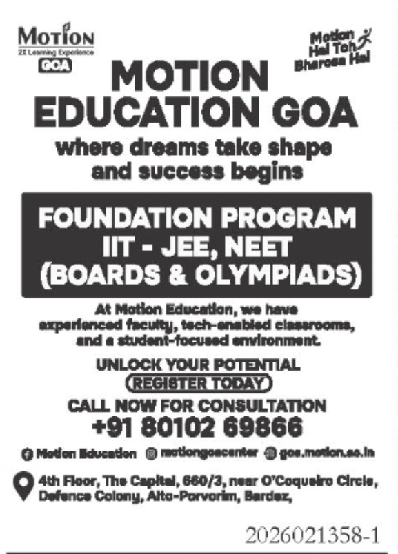 IIT-JEE & NEET Foundation Program – Motion Education Goa