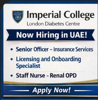 🏥 Imperial College London Diabetes & Endocrine Centre – Senior Officer (Insurance Services)