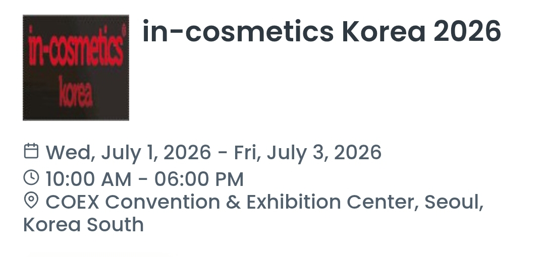 in-cosmetics Korea 2026