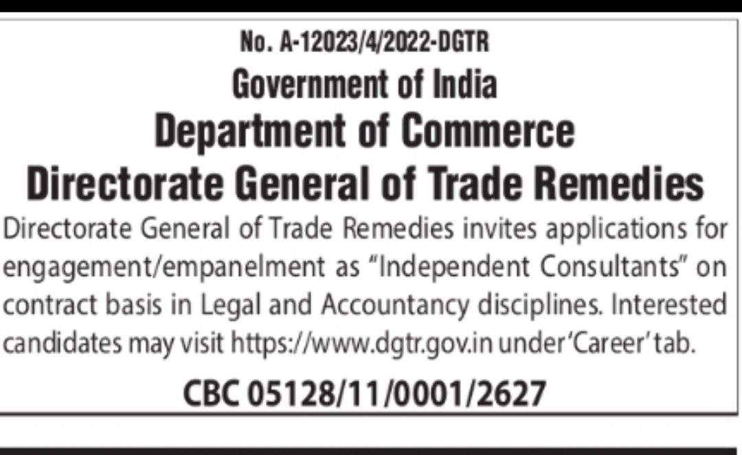 Independent Consultants – Legal & Accountancy | Government of India