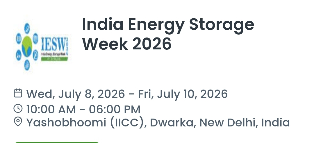 India Energy Storage Week 2026