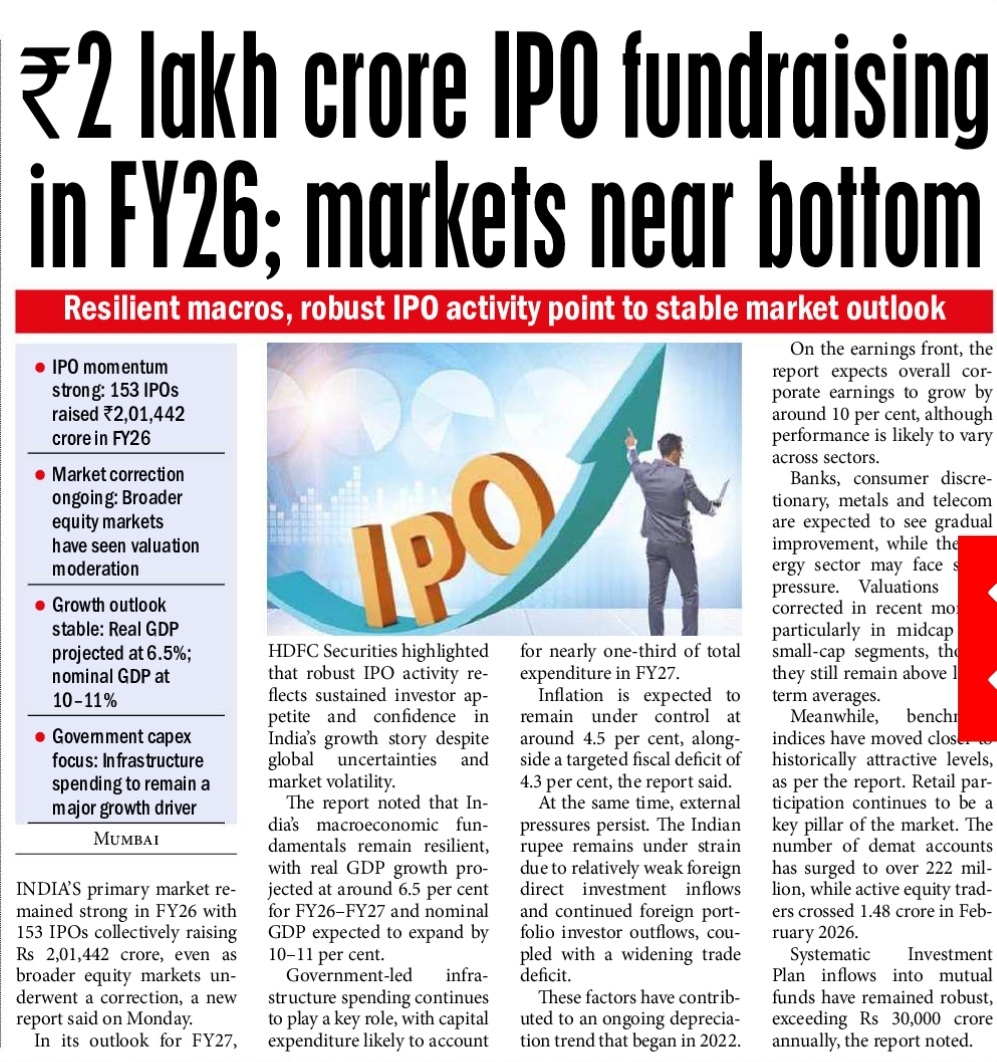 India Markets & IPO Outlook FY26–27