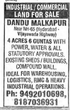 INDUSTRIAL / COMMERCIAL LAND FOR SALE